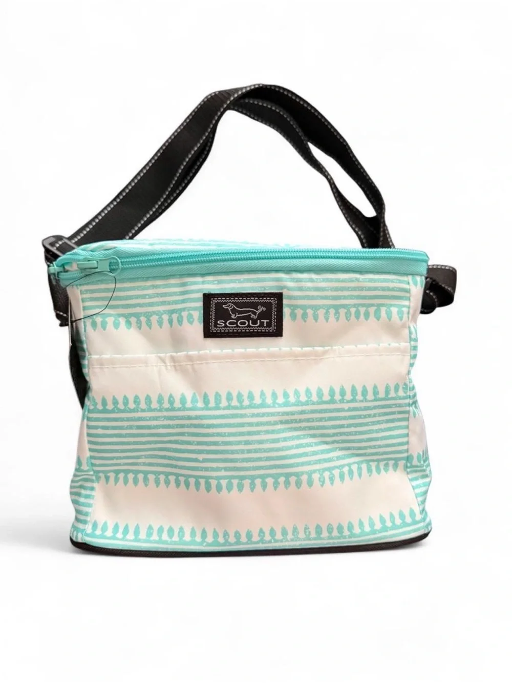 SCOUT the brand new Ferris Cooler Lunch Box with mint and white stripes. NWT!